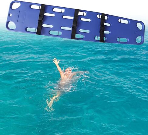 Portable Floating Spine Board for Swimming Pools, Lightweight Rescue Stretcher, Durable Plastic Life-Saving Back Board, Reusable Water Safety Equipment in Kuwait