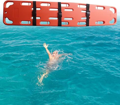 Portable Floating Spine Board for Swimming Pools, Lightweight Rescue Stretcher, Durable Plastic Life-Saving Back Board, Reusable Water Safety Equipment in Kuwait