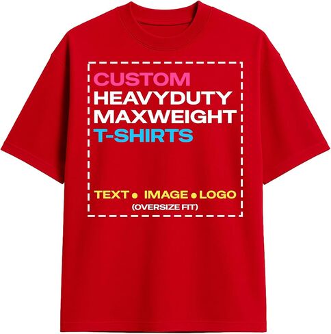 تي شيرت Gildan Hammer Maxweight مخصص - صمم النص/الصورة/الشعار الخاص بك - طباعة DTF طويلة الأمد، للجنسين 100% قطن in Kuwait
