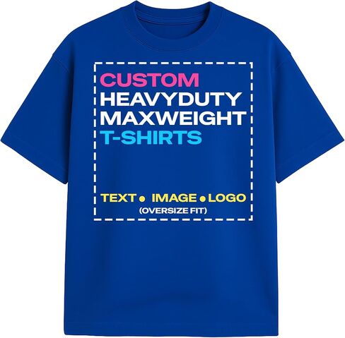 تي شيرت Gildan Hammer Maxweight مخصص - صمم النص/الصورة/الشعار الخاص بك - طباعة DTF طويلة الأمد، للجنسين 100% قطن in Kuwait
