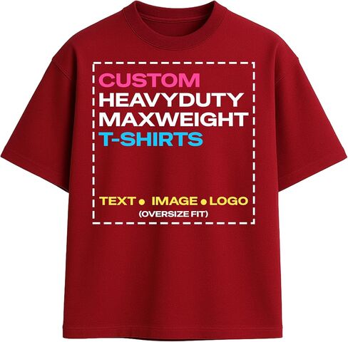 تي شيرت Gildan Hammer Maxweight مخصص - صمم النص/الصورة/الشعار الخاص بك - طباعة DTF طويلة الأمد، للجنسين 100% قطن in Kuwait