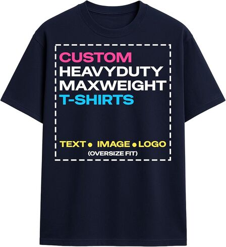 تي شيرت Gildan Hammer Maxweight مخصص - صمم النص/الصورة/الشعار الخاص بك - طباعة DTF طويلة الأمد، للجنسين 100% قطن in Kuwait