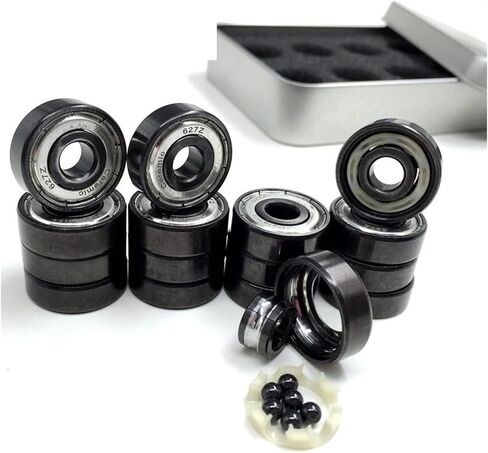 Bearings 627z Artistic Skate Bearing 7x22x7mm 6 Ceramic Ball Quad Skates Roller Figure Skating 627 Abec-11(16pcs Zro2 627z) in Kuwait