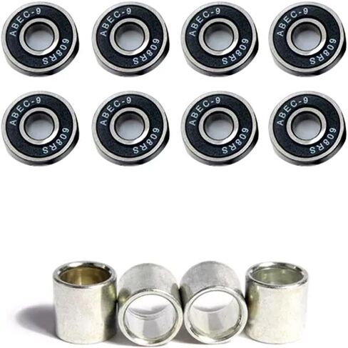 Bearings 8pcs Pro 608RS ABEC-9 Roller Skate Scooter Snowboard Chrome Steel Inline Skateboard Mute Speed Bearing(8pcscolorful Bearings) in Kuwait