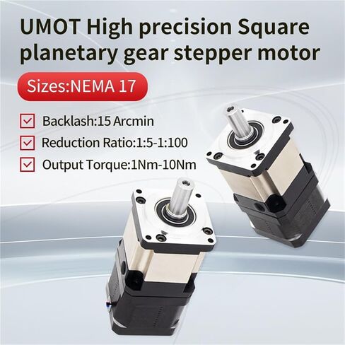 1pcs Motor Nema 17 Square Flange 42mm Planetary Reducer Stepping Low Geared Stepper with Gearbox(Reduction Ratio 5,42x34mm) in Kuwait