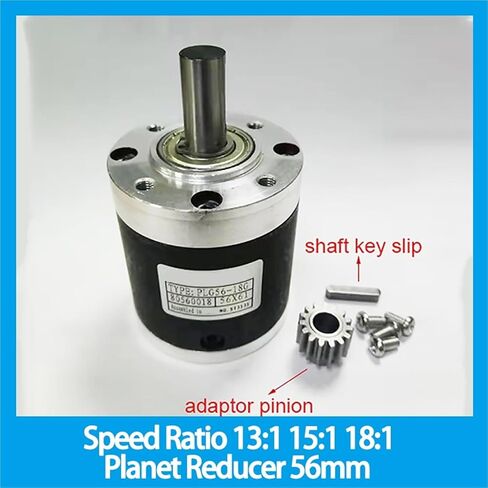 1pcs/lot Planet Reducer 56mm Speed Ratio 13:1 15:1 18:1 Round Input Flange for DC Motor with Shaft Diameter 6mm or 6.35mm(6.35mm,18 to 1) in Kuwait