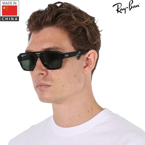RAY-BAN RB4397 Corrigan Bio Square-Round Roundsistes Grasshes مع حزمة مجموعة النظارات الرسمية in Kuwait