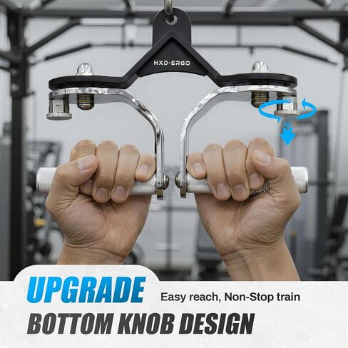HXD-ERGO 360° Rotating LAT Pull Down Bar Set, LAT Pulldown Attachments with 16 Lockable Angles, 3 Grip Widths Cable Machine Attachment for Full Body Workout, Home Gym Equipment in Kuwait