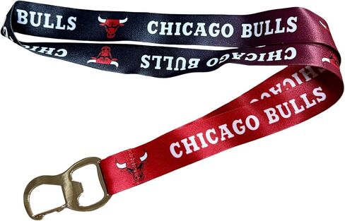 NBA Chicago Bulls Ombre Lanyard, Red/Black, One Size in Kuwait