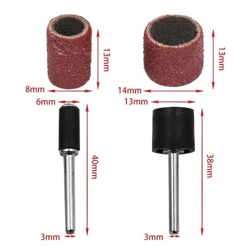 22Pcs Sanding Drums Sanding Band 6mm 13mm Sand Mandrels Fit for Drill Rotary Abrasive Tools Grinding Head in Saudi Arabia