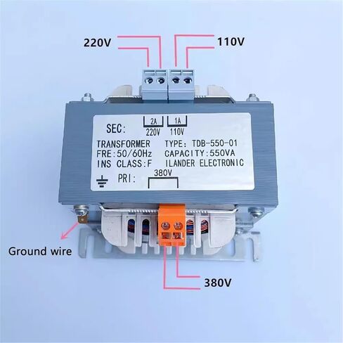 محول التحكم 550VA 380V إلى 220V 2A 110V 1A مصعد التيار الكهربائي النحاس in Kuwait