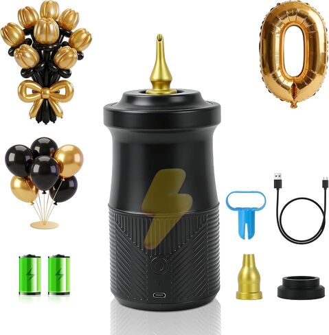 Balloon Pump Electric with Battery, 2-in-1 Electric Air Pump | For Long Balloon Inflator Blower Machine, Birthday Party Celebration Balloons Decorations,260/160,Foil, Latex Balloons in Kuwait