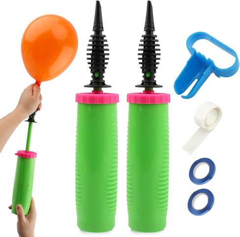 2Pack Balloon Pump Handheld,Dual Action Manual Air Inflator for Balloons,Hand Blower Air Pumper,Ballon Inflator Pumping,Manual Baloons Inflators Machine in Kuwait