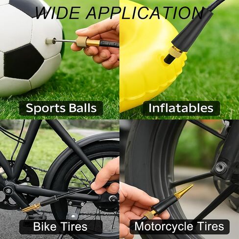 23PCS Universal Ball Pump Needle Kit for Basketball Football Bicycle Tires with Multi-Valve Adapter DV AV SV Portable Sports Ball Inflator Accessories in Kuwait