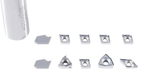 Accusize Carbide Insert Set for 1/2 in Turning Tool, 10 Pc, for Aluminum | C6 Carbide Replacement Set for 3988-0012 with GTN-2LH, 11ER A60-LH, CCGT21.51-LH, DCGT21.51-LH, WCGT2.52-AF, 3988-0012INSERTS in Kuwait