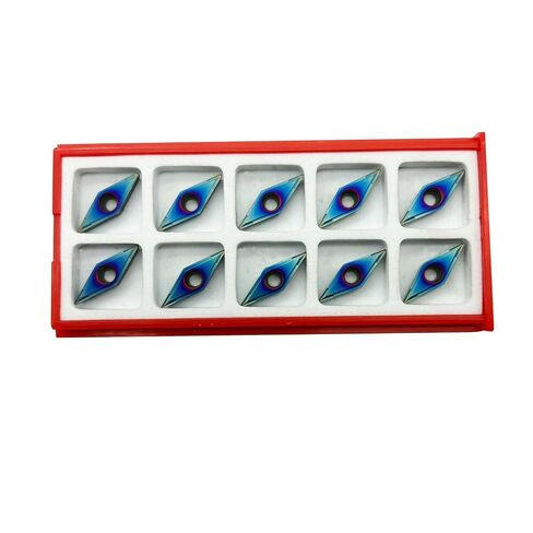 VCMT110304 35 Degrees Diamond Indexable Carbide Turning Inserts 10pcs Multilayer Coated VCMT Insert for Machining Quenched Steel Tempered Steel in Kuwait