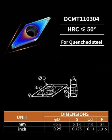 VCMT110304 35 Degrees Diamond Indexable Carbide Turning Inserts 10pcs Multilayer Coated VCMT Insert for Machining Quenched Steel Tempered Steel in Kuwait