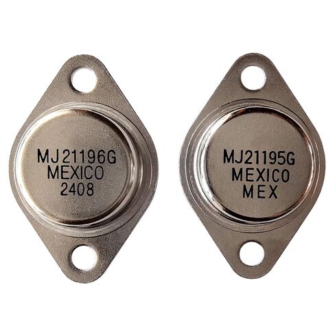 1Pair MJ21195G + MJ21196G to-3 Transistors Sub for 2SB541A/2SD388A | MJ21195G + MJ21196G Substitute for 2SB541A/2SD388A 2SC1402/2SA744 SJ2517/SJ2518 S40442/S40443 34-1000/34-1001 MJ21195/MJ21196 in Kuwait