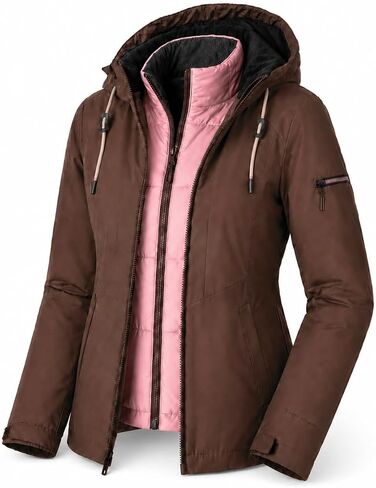 Free Country Women's Back of Bell 3-in-1 Systems Jacket Toffee XL in Saudi Arabia