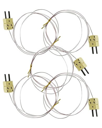 5Pcs High Accuracy K Type Mini-Connector Thermocouple Temperature Probe Sensor Measure Range -200°C~260°C (-328°F~500°F), 1 Meters Long in Kuwait