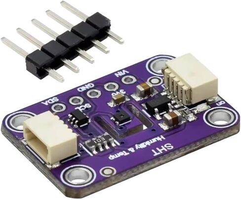 SHT40 SHT41 SHT45 Temperature and Humidity Sensor Module, 1.8% RH 0.2°C Accuracy, I2C Interface, 3.3-5V Supply, Conditioners, Dehumidifiers, Automation Controls, Data Loggers(SHT41) in Kuwait