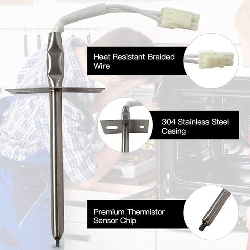 Oven Temperature Probe DG32-00002B EBG61305805 for Sam-sung NE63A6311SG/AA-00 NE63A6311SS/AA-00 NE63A6511SB/AA-00 NE63A6511SG/AA-00 NE63A6511SS/AC, Replaces PS2567734 EAP2567734 by YTXXDEUS in Kuwait