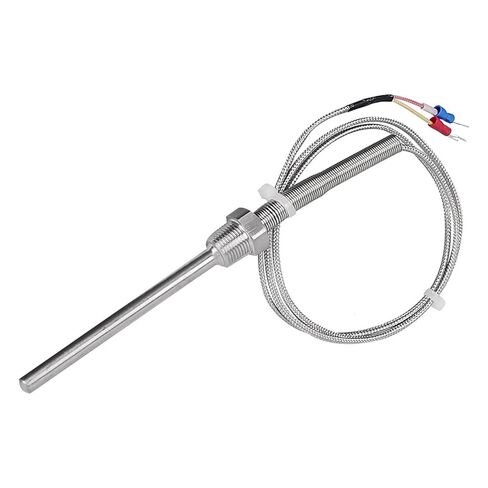 1300 °C Degree High Temperature Sensor Thread PT3/8’' 10cm Stainless Steel Probe K Type Thermocouple Tube Temperature Controller | Cable length 1m,150mm in Kuwait