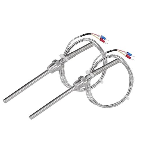 1300 °C Degree High Temperature Sensor Thread PT3/8’' 10cm Stainless Steel Probe K Type Thermocouple Tube Temperature Controller | Cable length 1m,150mm in Kuwait