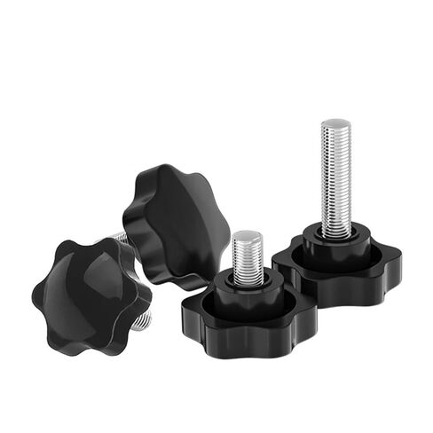 Hand TighteThumb Nut,Knob Thumb Nut Plum Handle Six-Star Glue Head Manual Tightening Screws Plastic Star Knob Handle(M6X65-5pcs) in Kuwait
