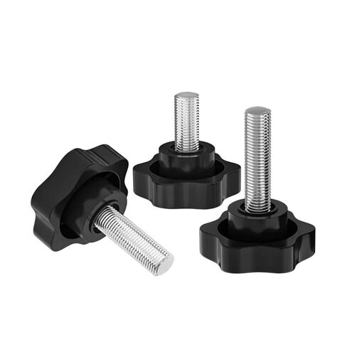 Hand TighteThumb Nut,Knob Thumb Nut Plum Handle Six-Star Glue Head Manual Tightening Screws Plastic Star Knob Handle(M6X65-5pcs) in Kuwait