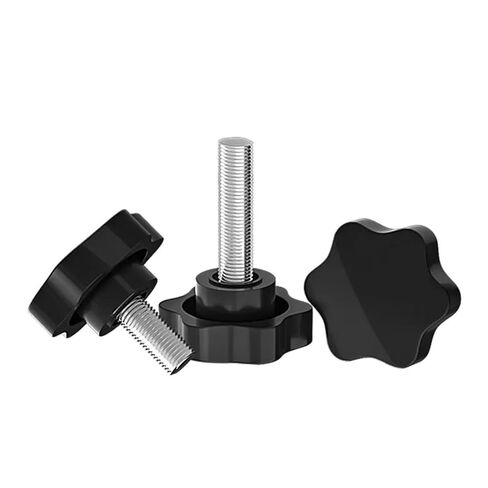 Hand TighteThumb Nut,Knob Thumb Nut Plum Handle Six-Star Glue Head Manual Tightening Screws Plastic Star Knob Handle(M6X65-5pcs) in Kuwait