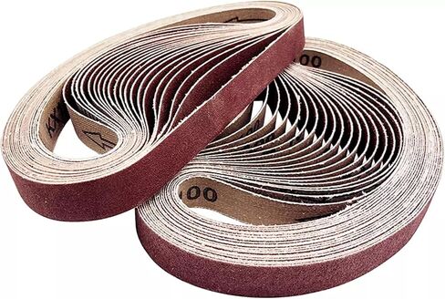 72PCS 1/2x18 in Air Belt Sander File Sanding Belts 240 320 800 1000 Grit in Kuwait