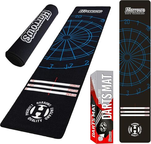Harrows Darts Mat with Oche I Floor Protection I Non Slip I Professional Darts Mat Rubber Backing in Kuwait