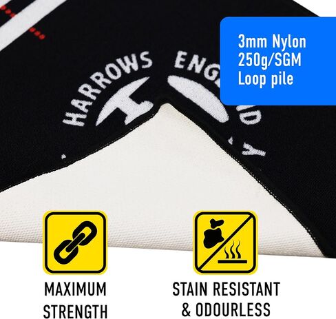 Harrows Darts Mat with Oche I Floor Protection I Non Slip I Professional Darts Mat Rubber Backing in Kuwait