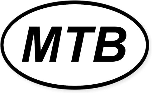 ملصق سيارة CafePress Mountain Bike MTB ركوب الدراجات ملصق بيضاوي ممتص للصدمات ملصق سيارة in Kuwait