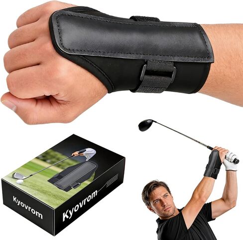 Golf Wrist Brace for Swing Training Aid with Medical Splint - Adjustable Wrist Hinge Trainer for Golfers, Left Right Handed Support for Injury Recovery, Men Women in Kuwait