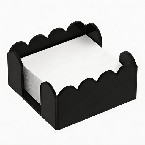 Acrylic Napkin Holder for Bathroom, Acrylic Guest Towel Holder, Bathroom Napkins Guest Disposable Holder, Bathroom Paper Hand Towels Storage Tray for Bathroom, Kitchen, Hotel, Weddings,Party,Black in Kuwait