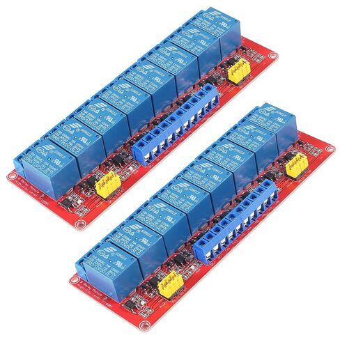 2PCS 12V Relay Module With Optocoupler Isolation - High and Low Level Trigger - Red Board (8 Channel) in Kuwait