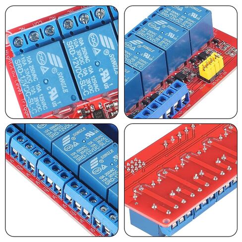 2PCS 12V Relay Module With Optocoupler Isolation - High and Low Level Trigger - Red Board (8 Channel) in Kuwait