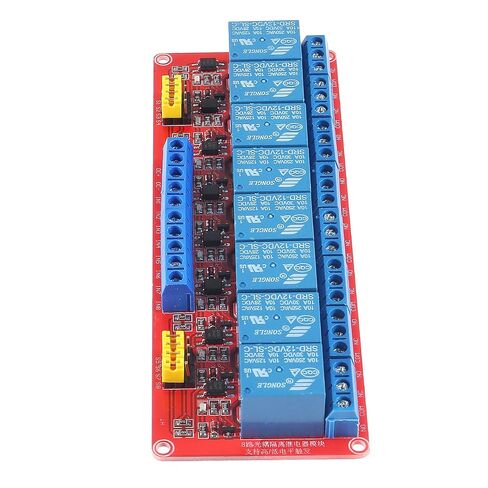 2PCS 12V Relay Module With Optocoupler Isolation - High and Low Level Trigger - Red Board (8 Channel) in Kuwait