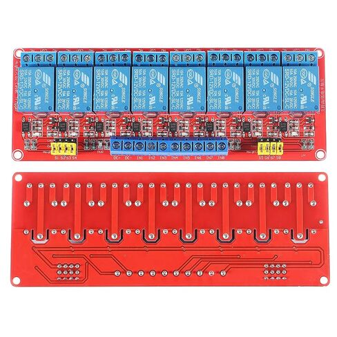 2PCS 12V Relay Module With Optocoupler Isolation - High and Low Level Trigger - Red Board (8 Channel) in Kuwait