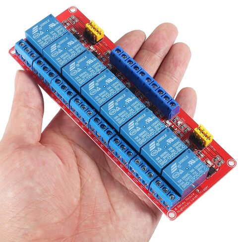 2PCS 12V Relay Module With Optocoupler Isolation - High and Low Level Trigger - Red Board (8 Channel) in Kuwait