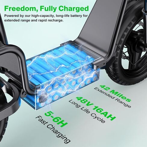 Electric Scooter with Seat for Adults,1600W Peak Power, 42 Mile Long Range, 20MPH, 14" Tires,Off-Road Foldable Commuter E-Scooter with Basket for Pets Dogs and Items, 330lbs Max Load.UL 2272 in Kuwait