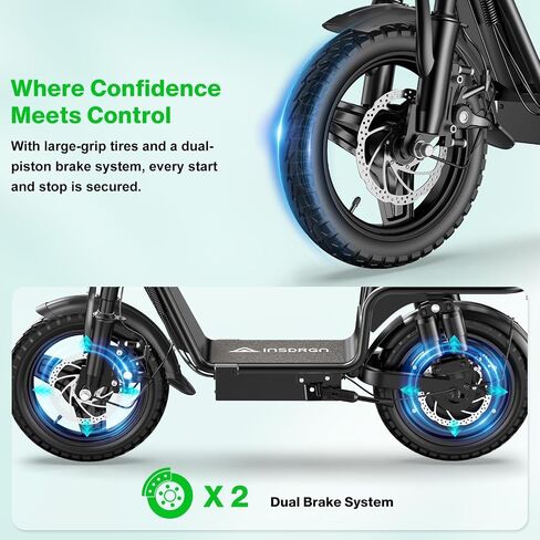 Electric Scooter with Seat for Adults,1600W Peak Power, 42 Mile Long Range, 20MPH, 14" Tires,Off-Road Foldable Commuter E-Scooter with Basket for Pets Dogs and Items, 330lbs Max Load.UL 2272 in Kuwait