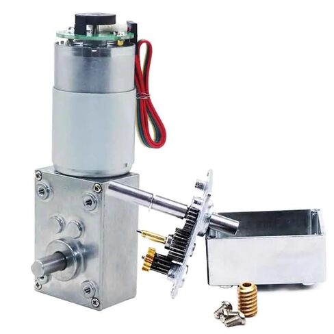 12V 24V DC Motor with Encoder Worm Gear Reducer High Tq Right Angle Gearbox(Motor only,160R-12V) in Kuwait