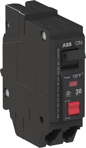 ABB Q-Line® THQL1130PGFT قاطع دائرة الأعطال الأرضية • قاطع أحادي القطب 30 أمبير • حماية GFCI • 120/240 فولت تيار متردد • تصنيف مقاطعة 10 kAIC • قاطع محايد قابل للتوصيل لمراكز التحميل in Kuwait