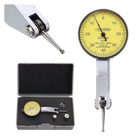 Dial Indicator, Accurate Dial Gauge Test Indicator Precision Metric with Dovetail Rails Mount 0-40-0 0.01mm Measuring Instrument Tool in Saudi Arabia