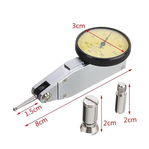 Dial Indicator, Accurate Dial Gauge Test Indicator Precision Metric with Dovetail Rails Mount 0-40-0 0.01mm Measuring Instrument Tool in Saudi Arabia