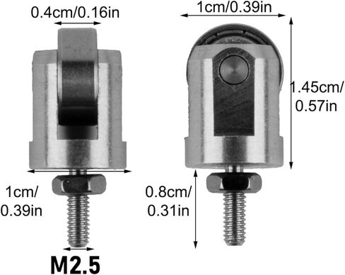 FABULETTA for DIAL Indicator Roller Tip Measuring Head for contact Point M2.5 Thread Stainless Steel Probe for Gauge Measurement Smooth Rotation Anti-Scratch Protection Industrial Metalworking in Saudi Arabia