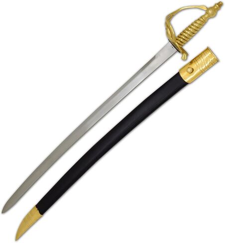 Medieval Warrior Handmade Real High Carbon Steel Bunker Hill Sword with Leather Scabbard in Saudi Arabia